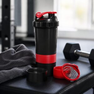 Protein Shaker Bottle with Storage